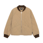 Stussy 8 Ball Logo Stepp Creme Jacke
