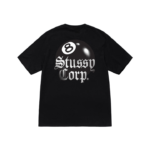 Stussy 8 Ball Logo Corp Schwarz T-Shirt