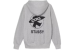 Stussy Logo CDG Grau Hoodie